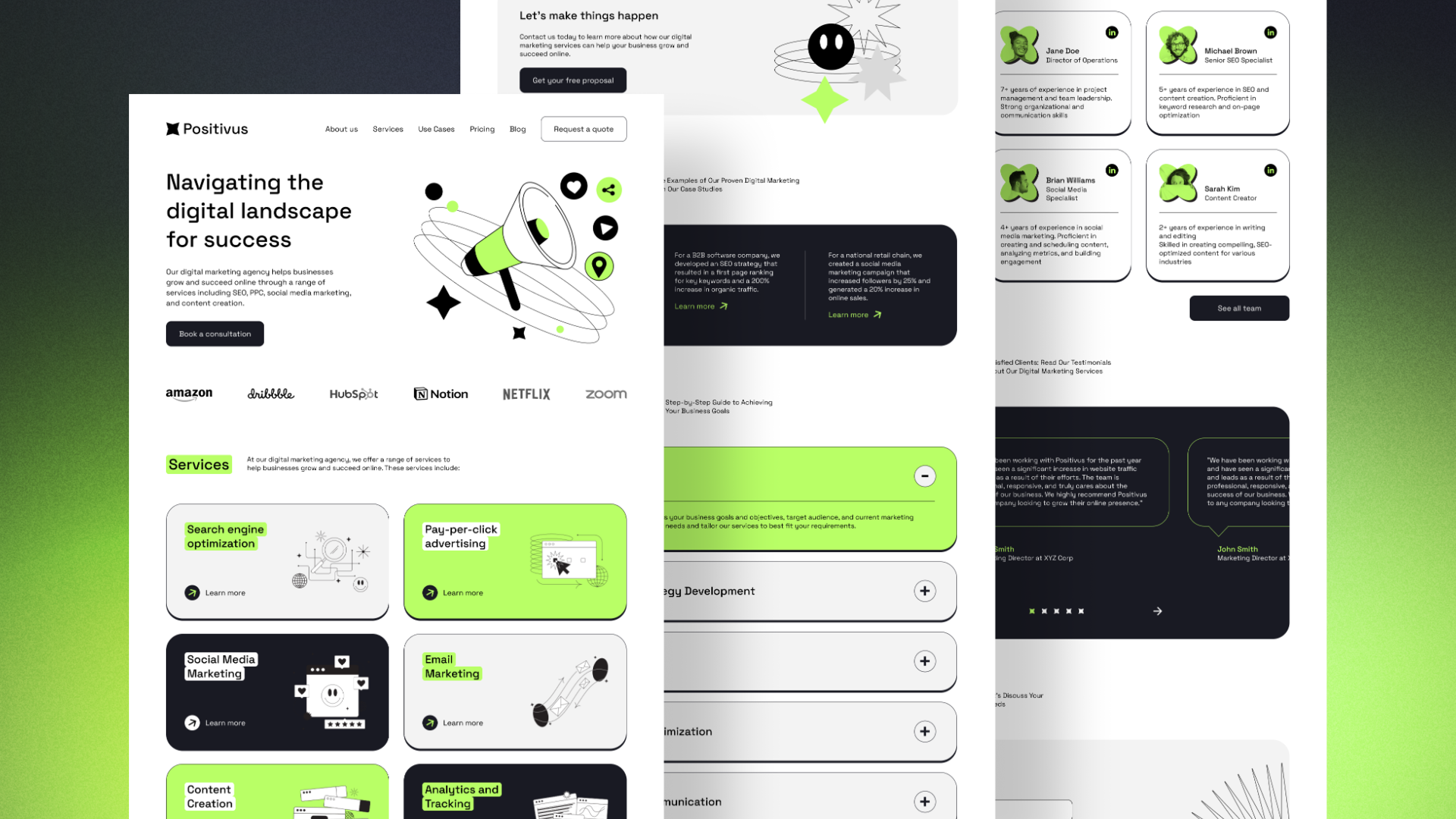 positivus-landing-page 网站模板截图