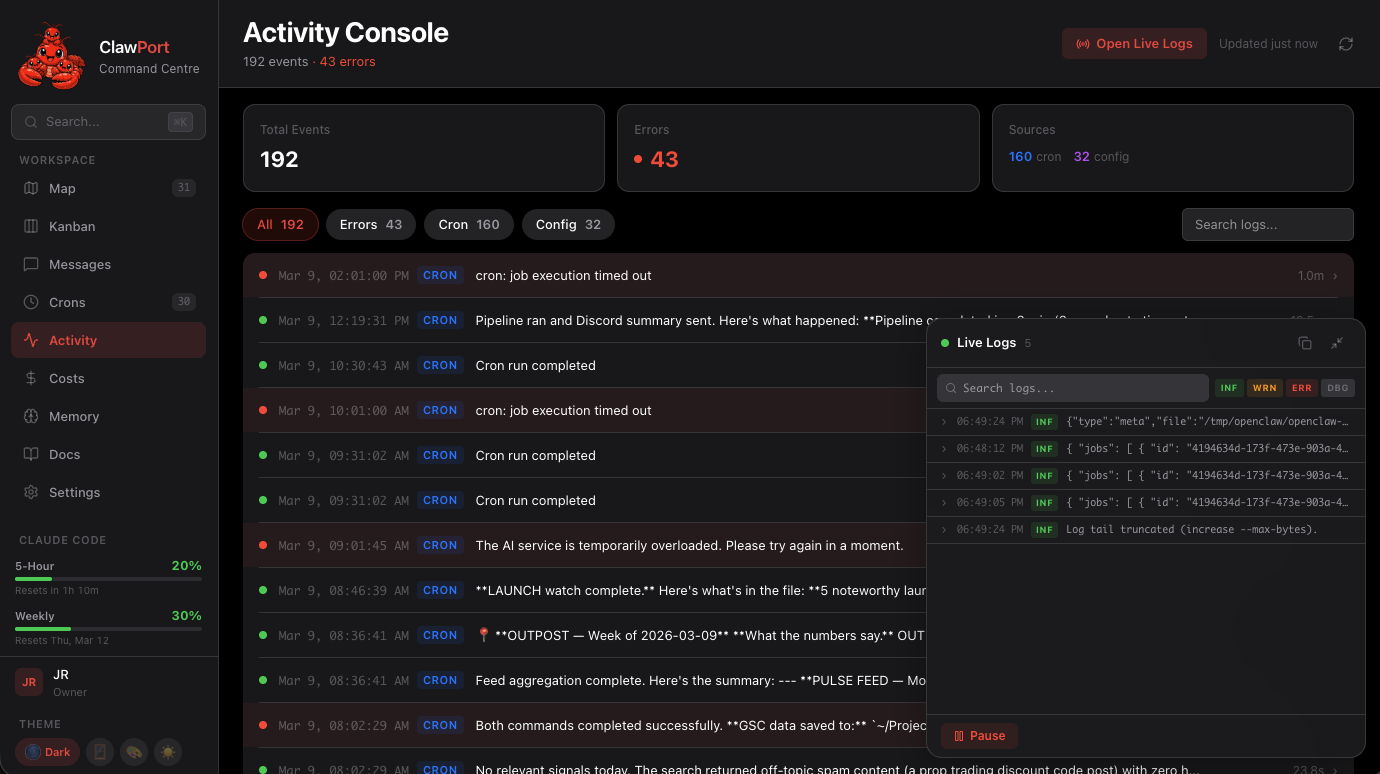 Live Logs