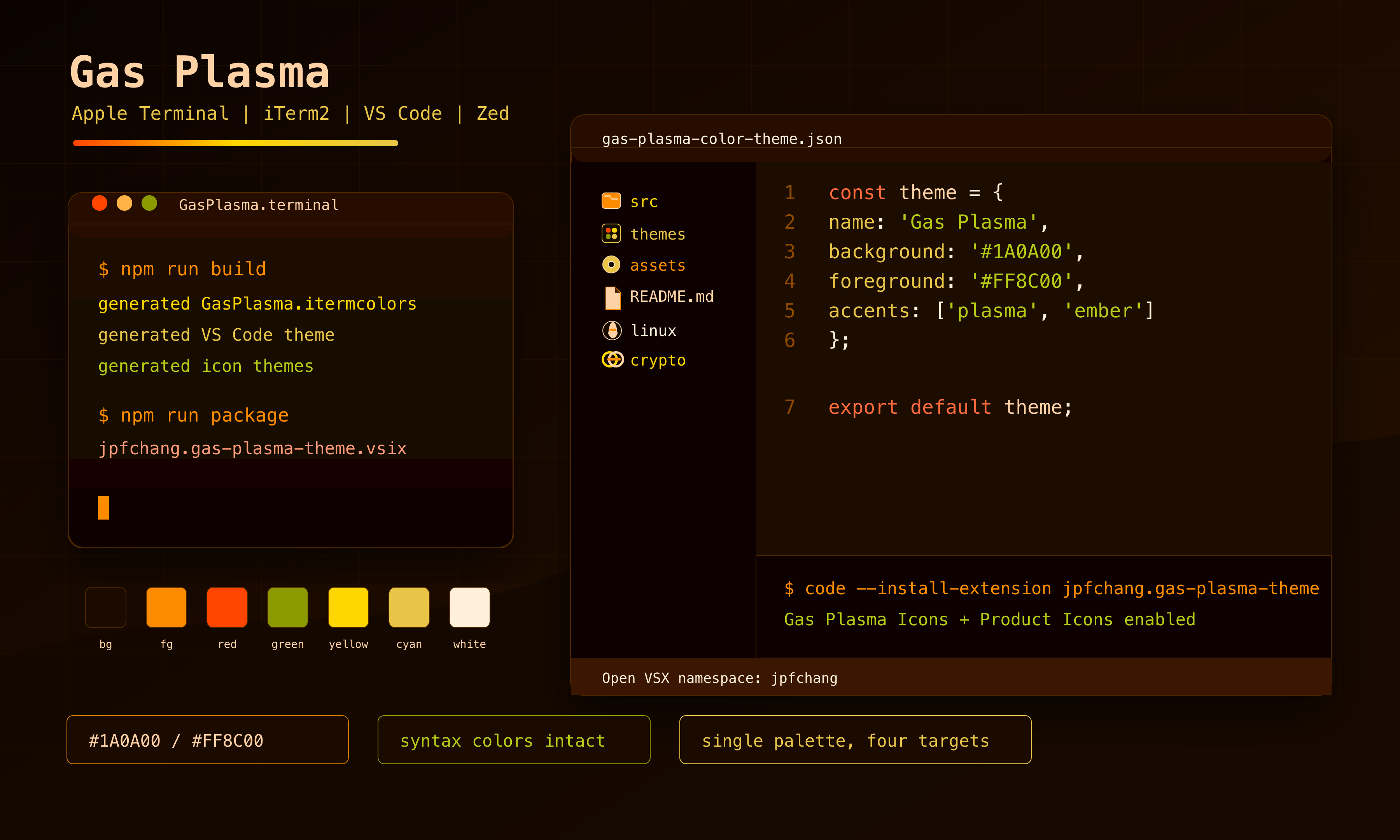Gas Plasma theme preview