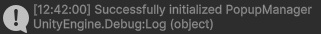 Default Unity Log