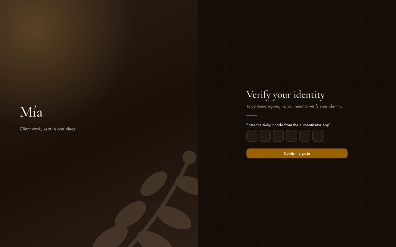 The two-step challenge in the split stage composition, dark mode