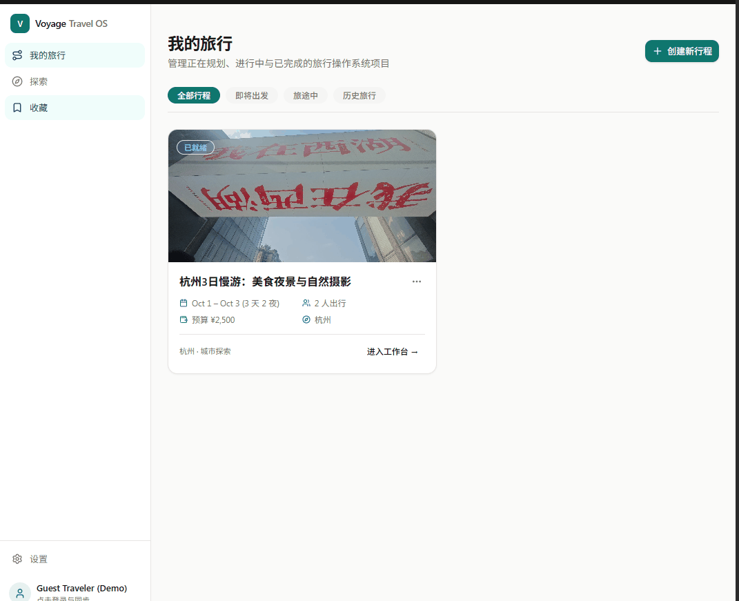 我的旅行列表