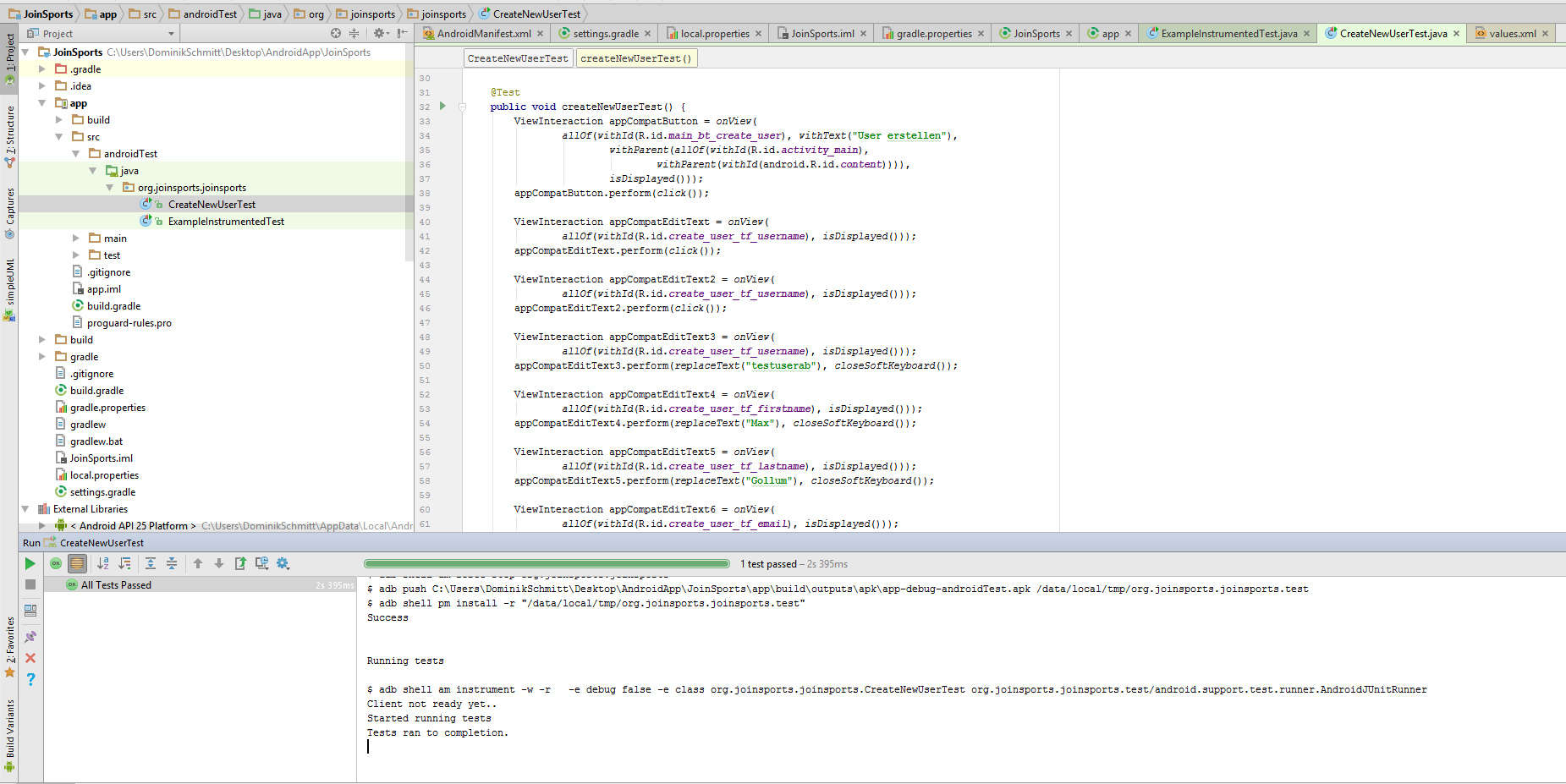 Testing In Android Studio Blog – JoinSports