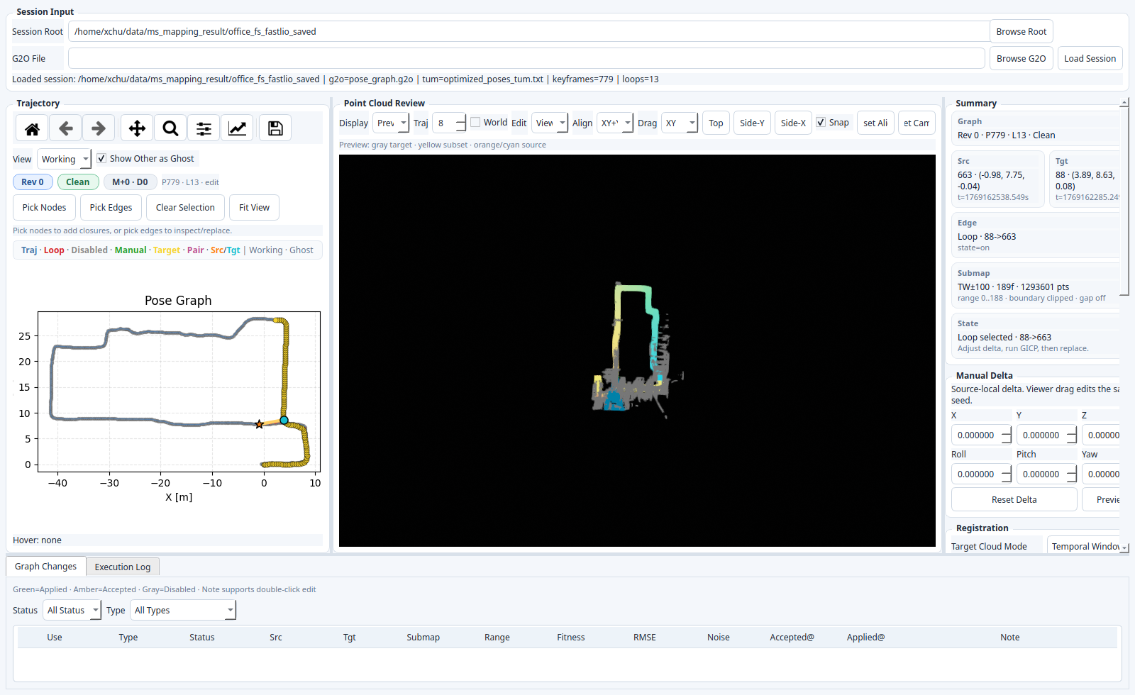 Manual Loop Closure Tools screenshot
