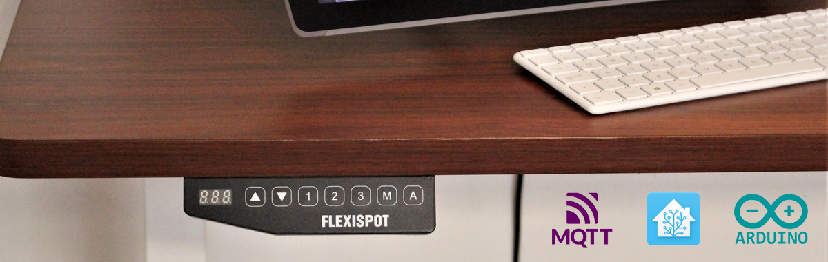 Flexispot Desk with automation logos