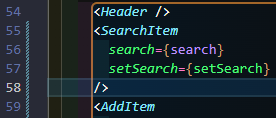 Search Item component with search and set Search props