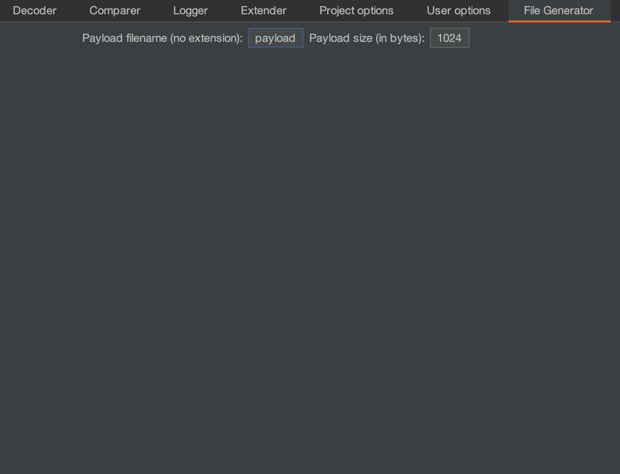 Burp UI tab