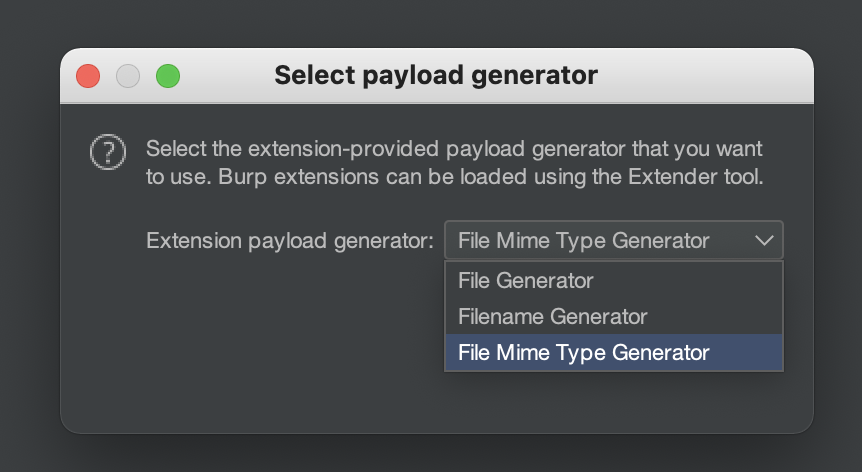 File Fuzzer creates Extension-generated payloads