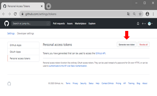 generate github token