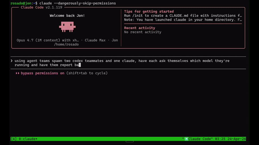 claude-anyteam spawning a mixed Codex + Claude team