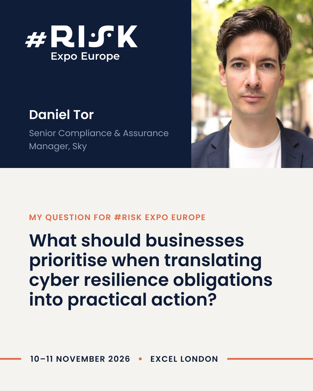Daniel Tor — the question he's putting to the room