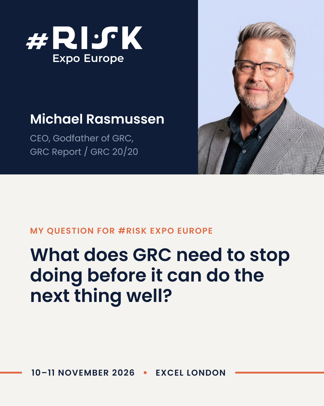 Michael Rasmussen — the question he's putting to the room