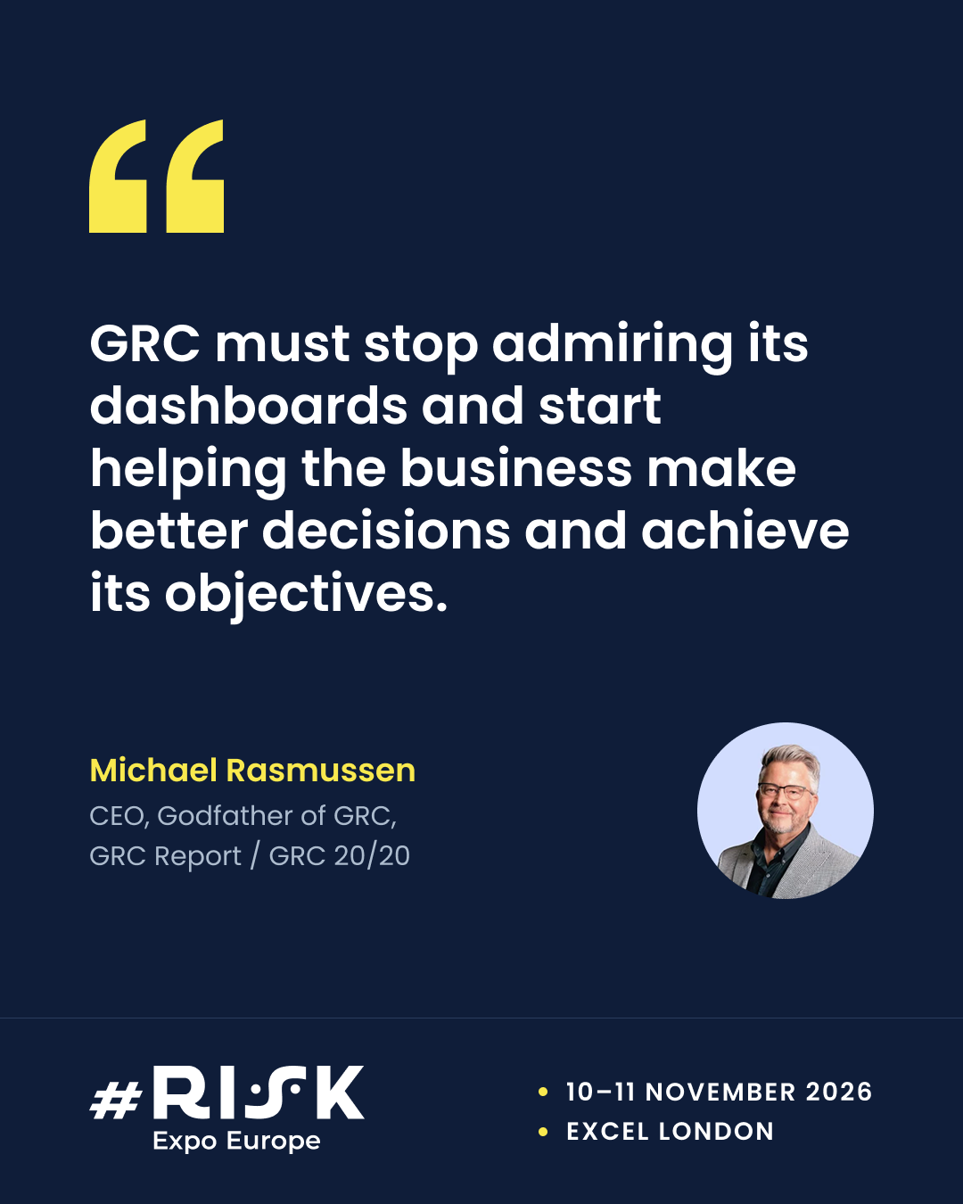 Michael Rasmussen — his takeaway for delegates