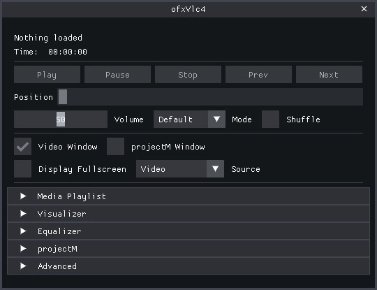 ofxVlc4Example screenshot