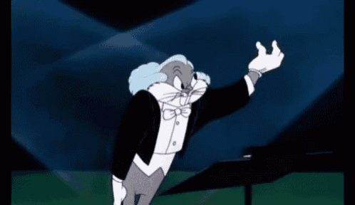 Leopold the conductor (Bugs Bunny, Long-Haired Hare, 1949)