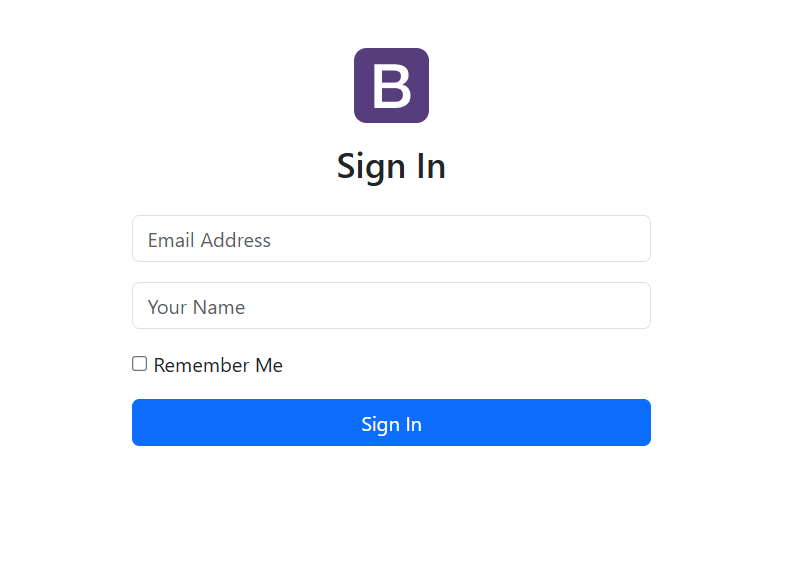 Responsive Sign In Form Preview