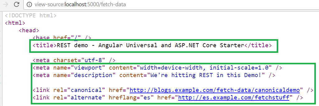 ASP.NET Core Angular4 SEO