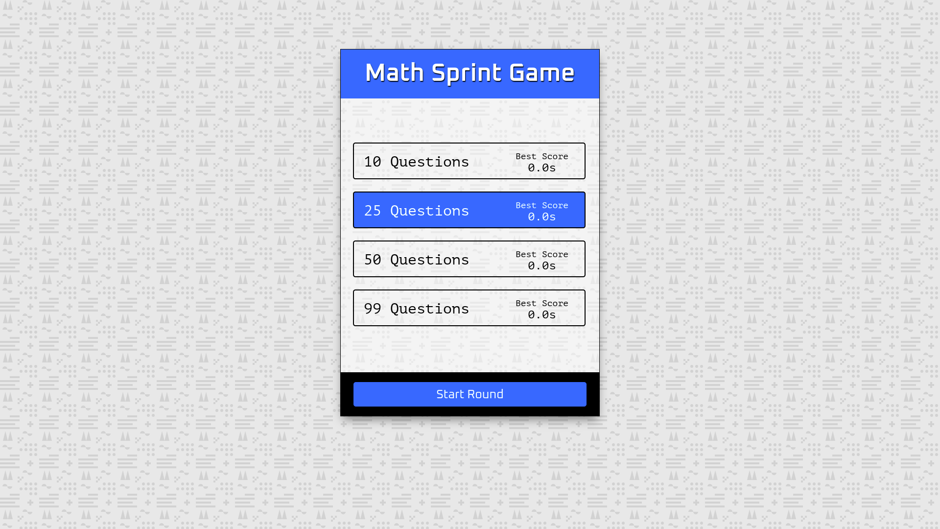 Math Sprint Game