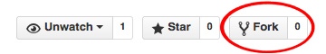 fork button on github
