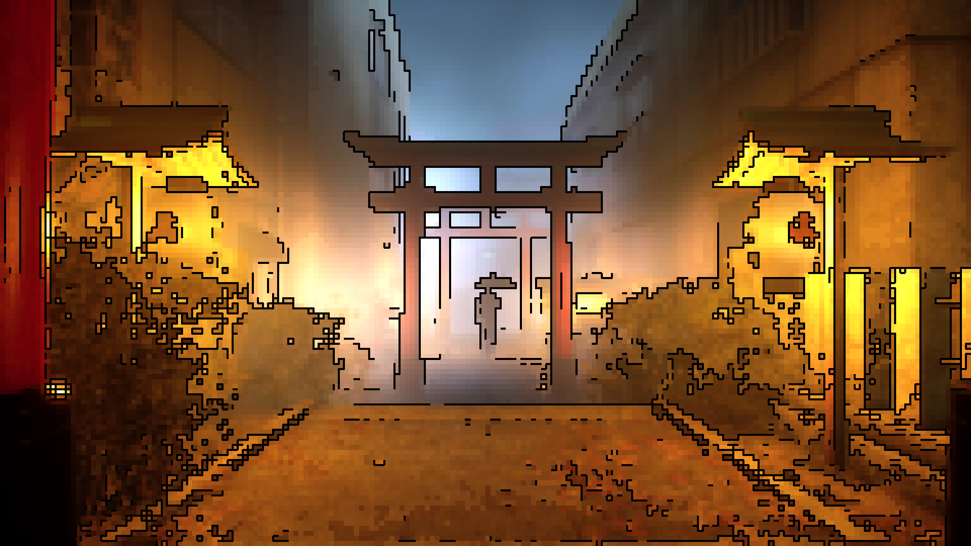 holy temple 8bit style pixel art