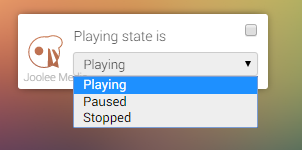 Playback state condition