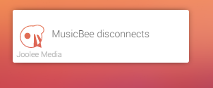 MusicBee disconnected trigger