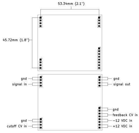 Haible tau phaser plug in board, from the project README