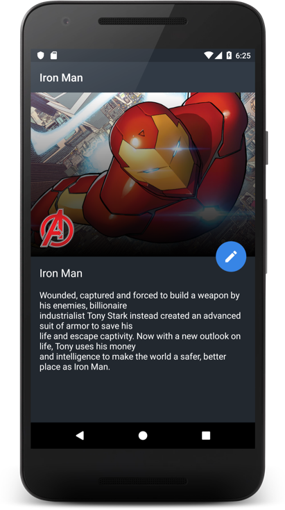 SuperHeroDetailActivity screenshot