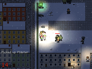 Döda Kvarter, round 14 on a winter night: a horde closes in on the survivor under Double Points