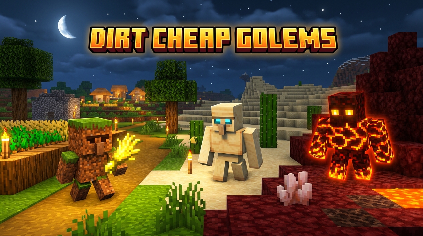 Dirtt Block Dirt Cheap Golems - Minecraft Mods - CurseForge