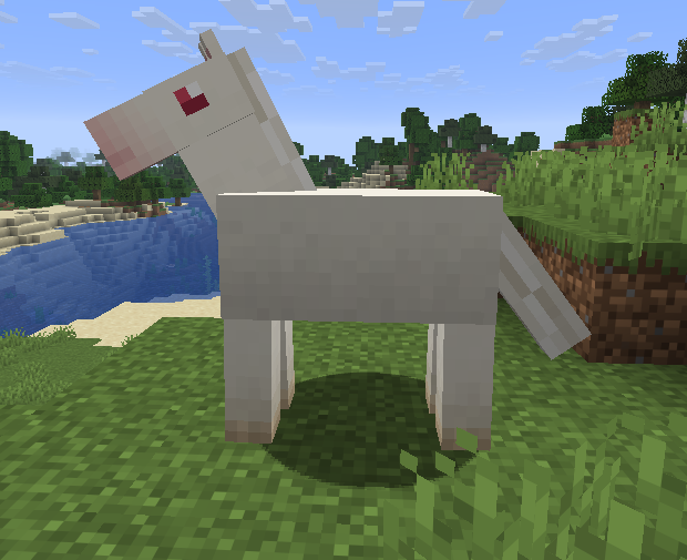 A Horse showing one of the three exclusive Mendelian coats