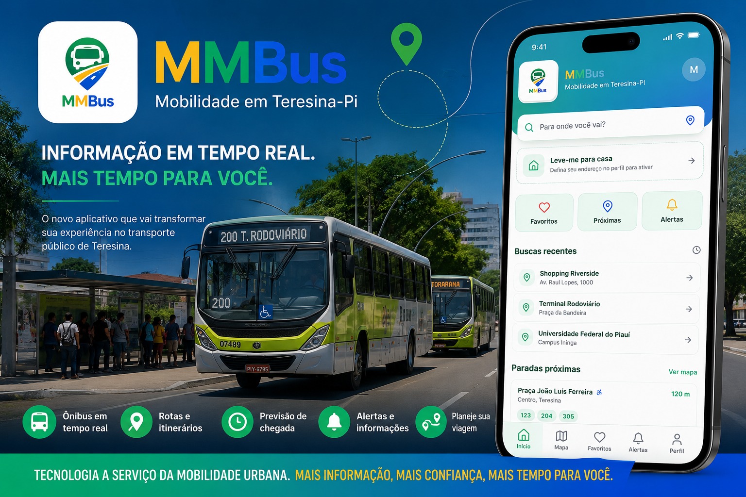 Aplicativo desenvolvido por Maurício Soares promete modernizar transporte público de Teresina com monitoramento de ônibus em tempo real