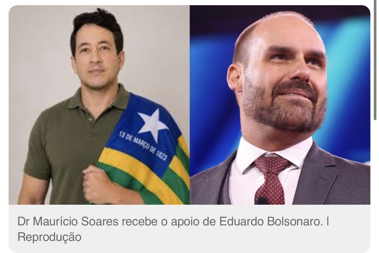 Eduardo Bolsonaro entra na campanha do Piauí e anuncia Dr. Maurício Soares para Deputado Federal 