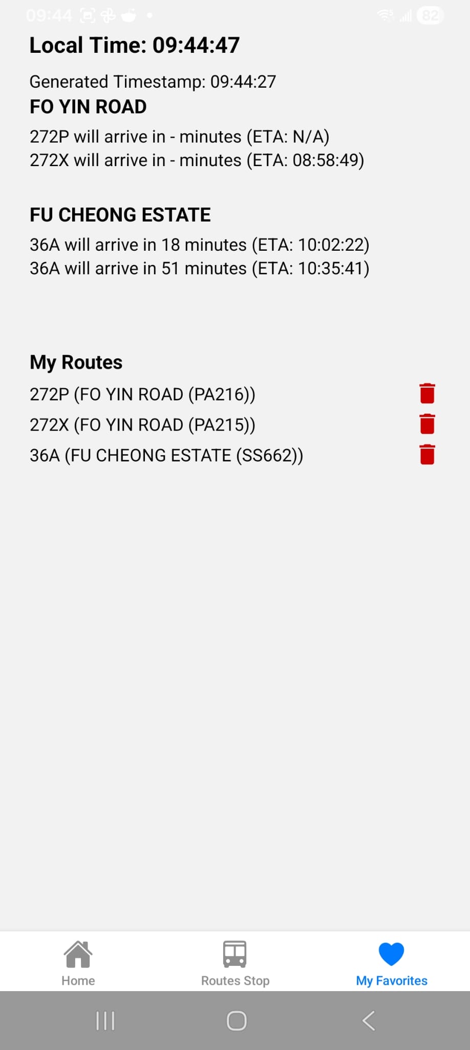 ⭐ My Favorites Screen