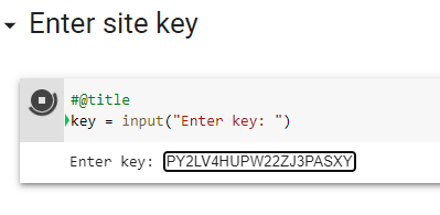 input key