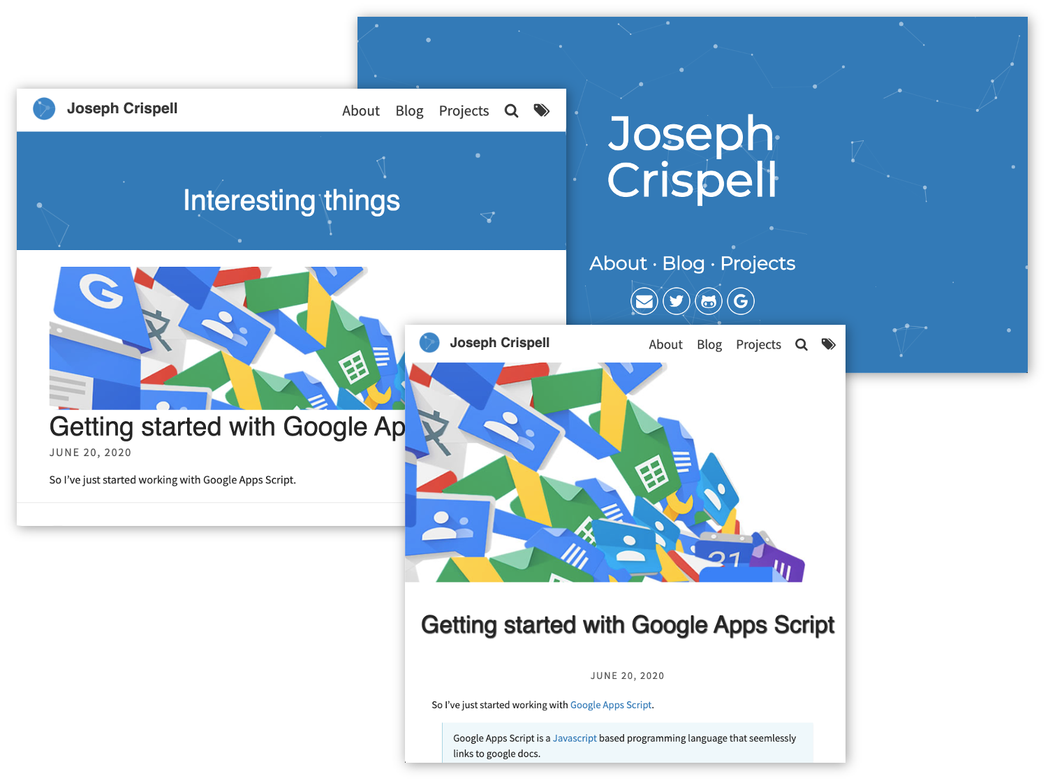 JosephCrispell.github.io 网站模板截图