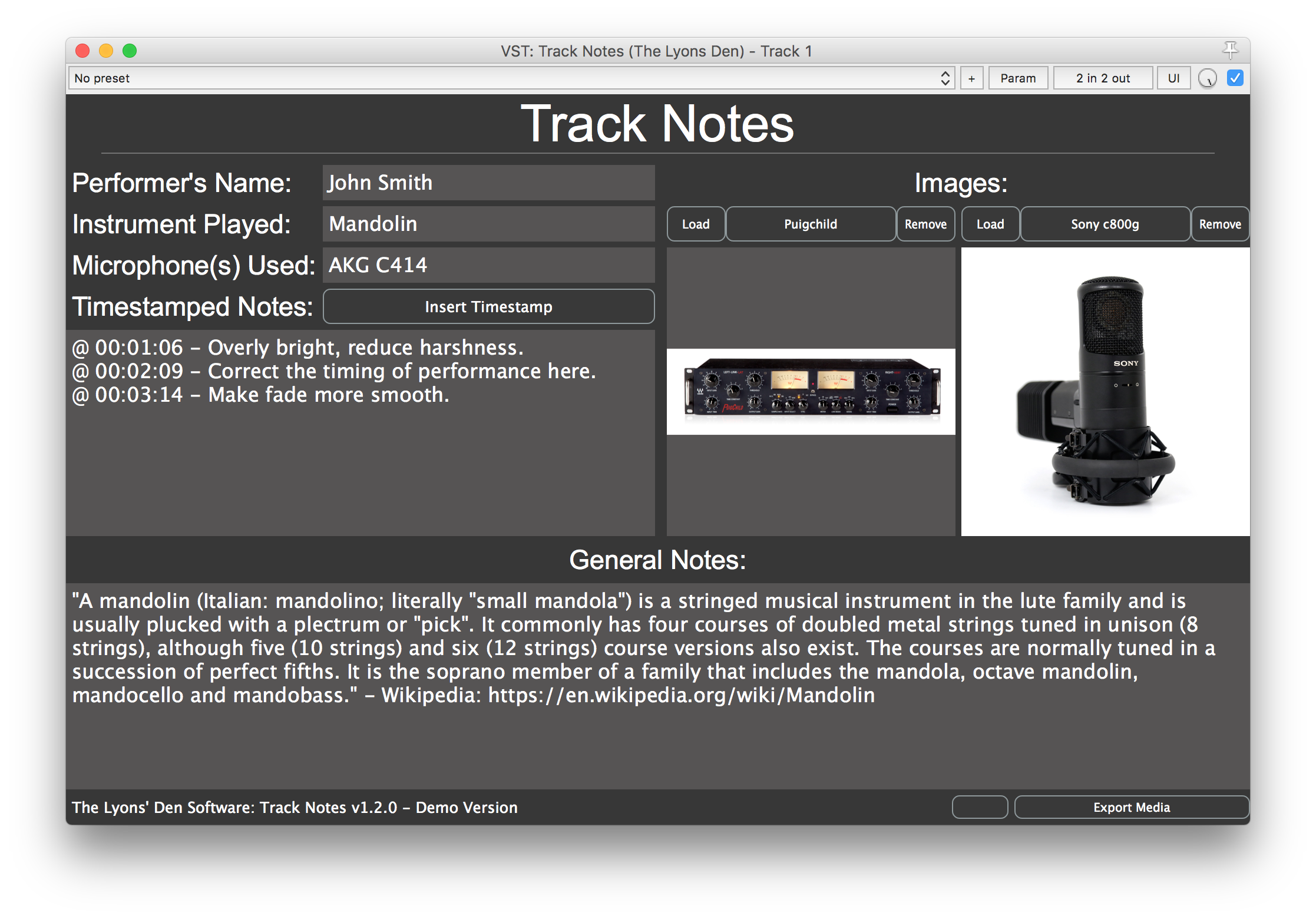 Track Notes