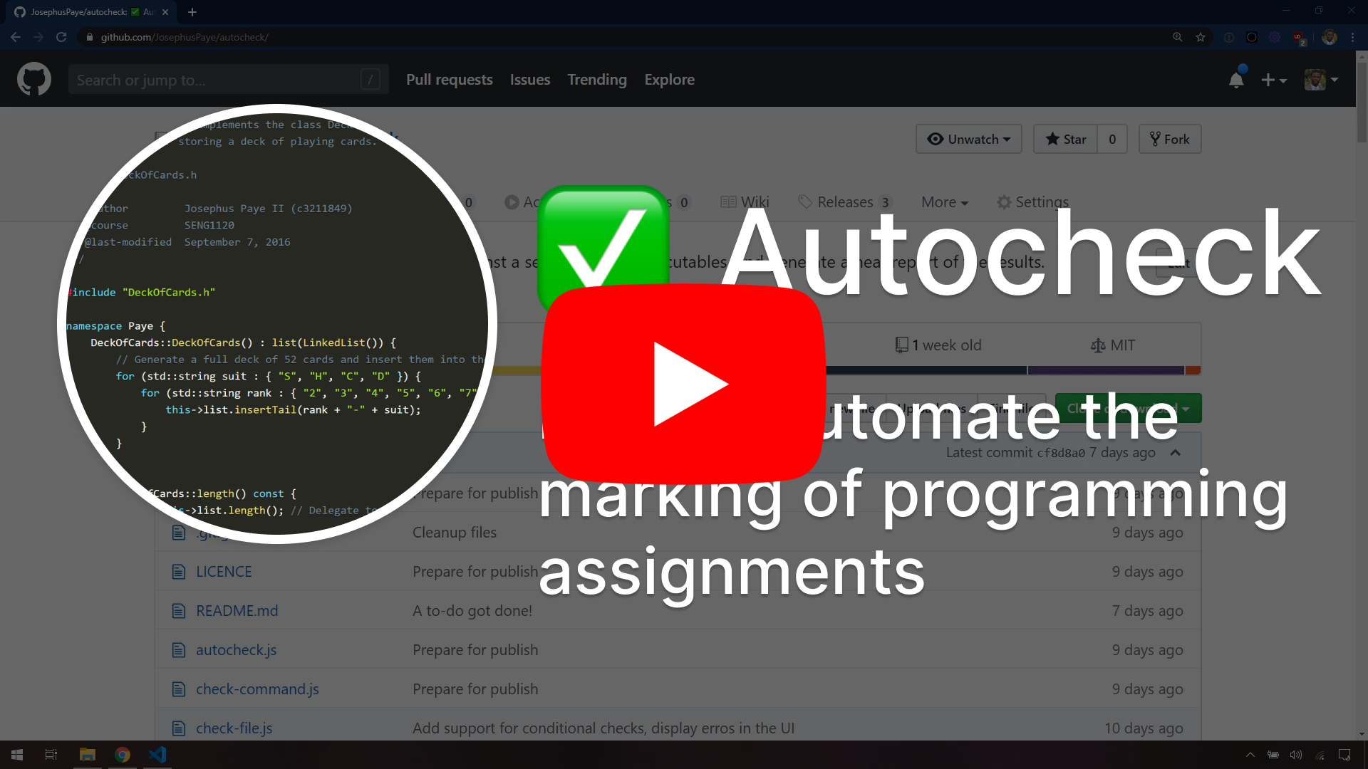 Autocheck tutorial video thumbnail