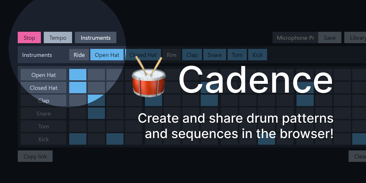 Promotional screenshot of Cadence app