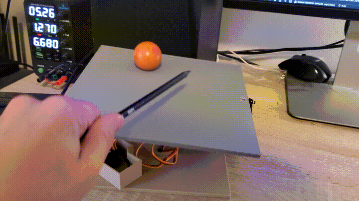 Ball-on-plate system tracking and balancing a ball
