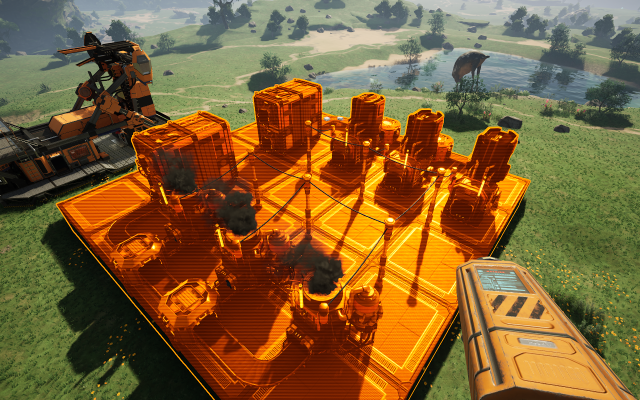 A whole factory block selected