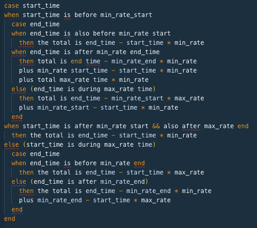 case statement pseudo code