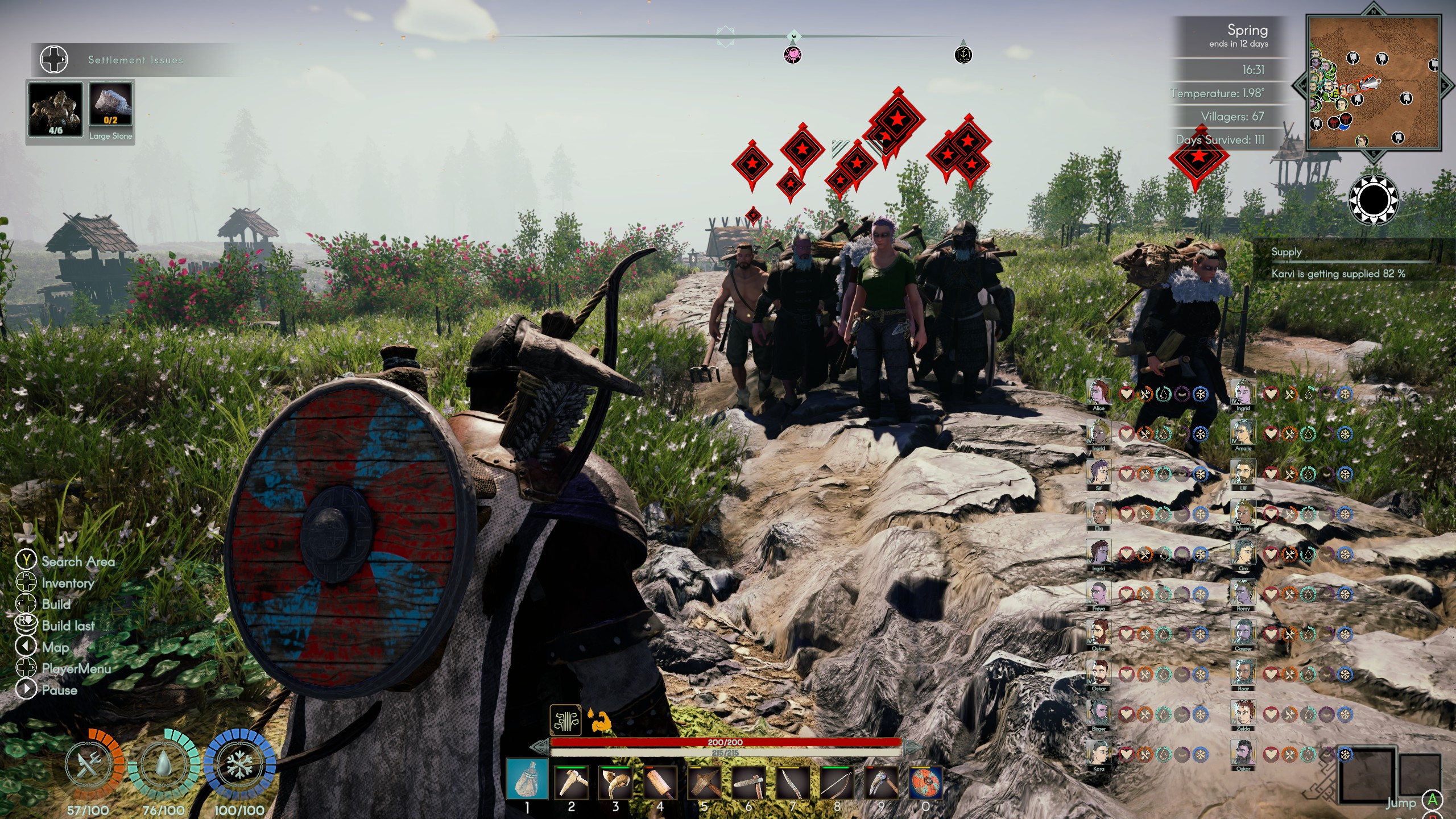 Party HUD with expanded capacity