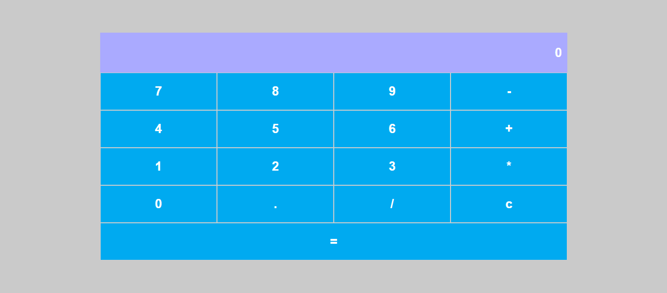 Interface da Calculadora