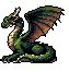 Pixel-art draak uit Rekenridders