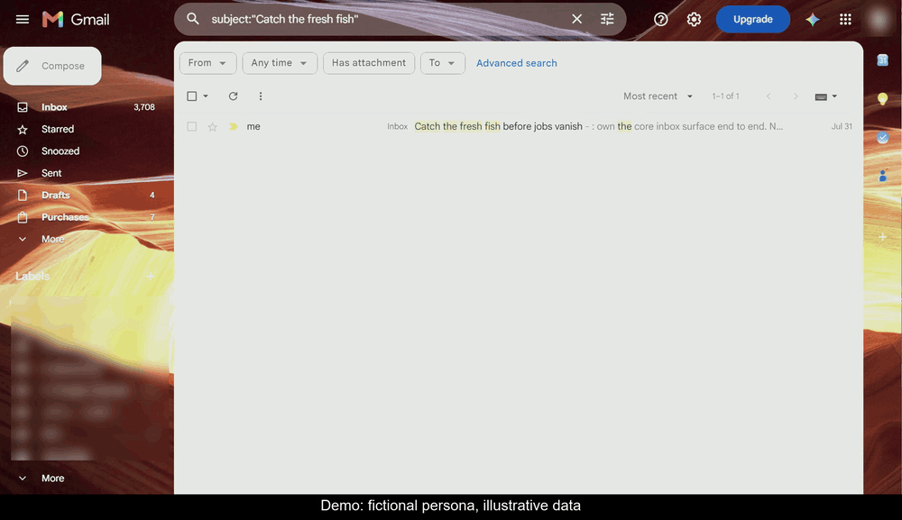 A daily run: the alert email and the tracking Sheet it writes