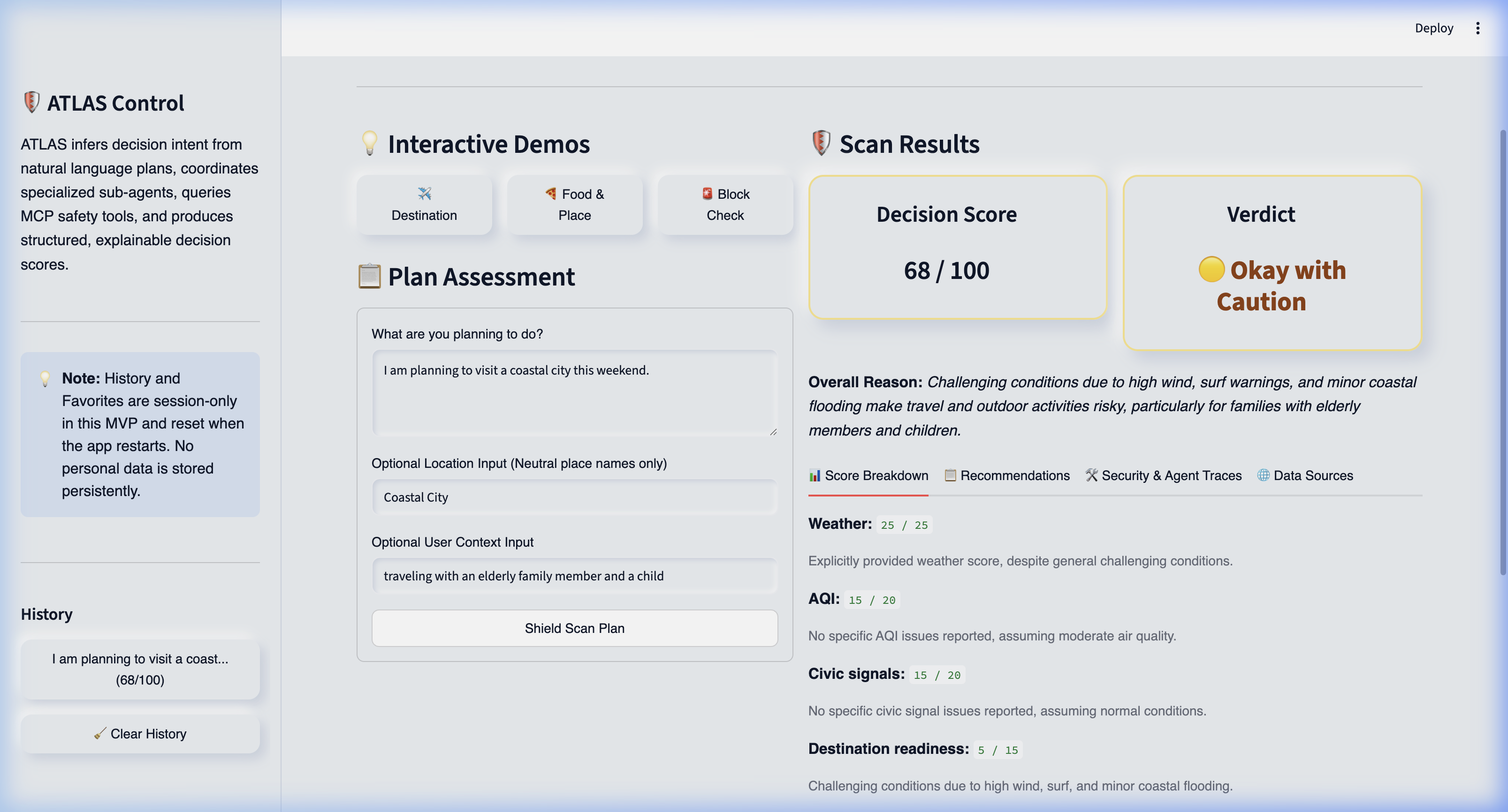 Destination Readiness Result