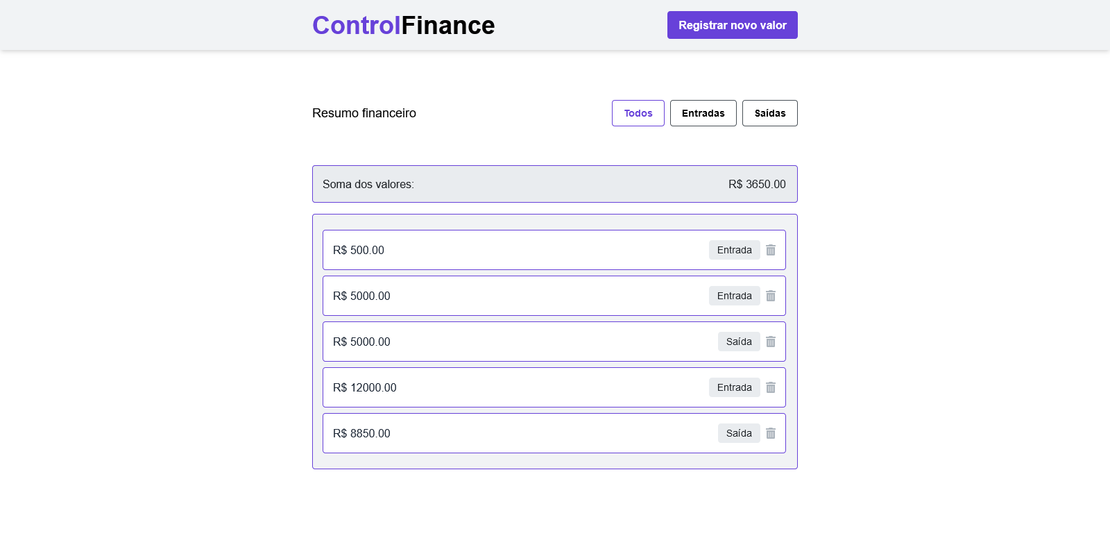 Control Finance