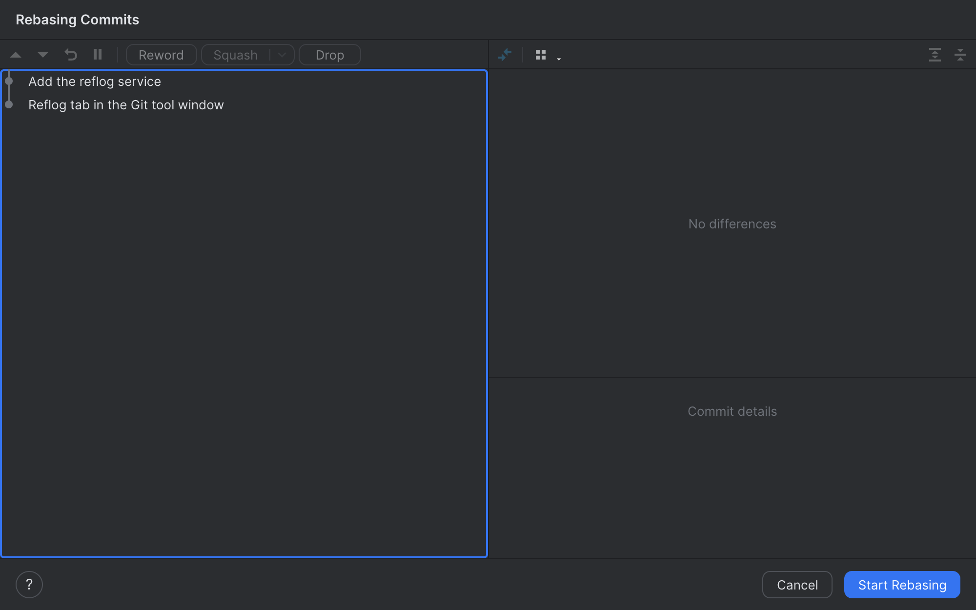Interactive rebase