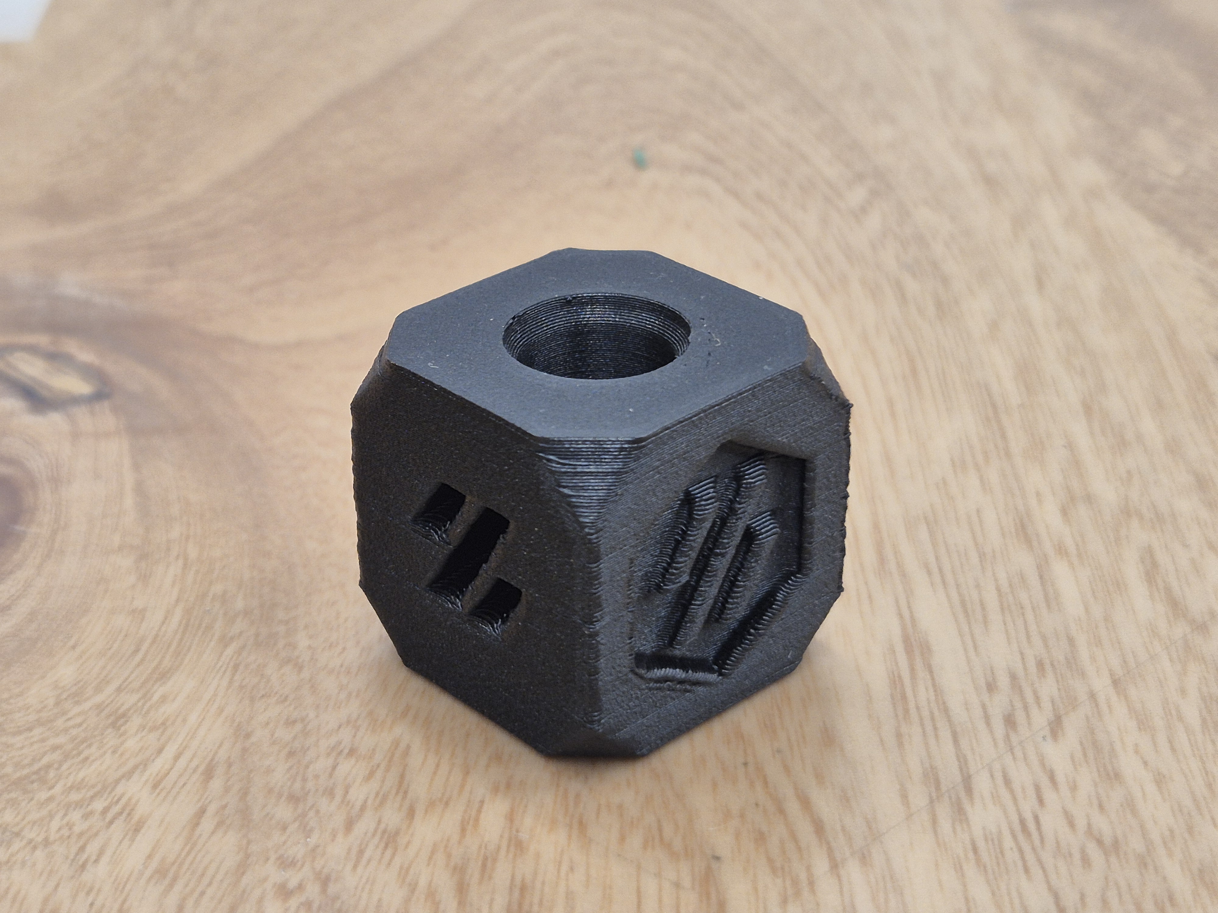 Voron Design Cube impreso en PPCF Fill3D — acabado superficial mate característico